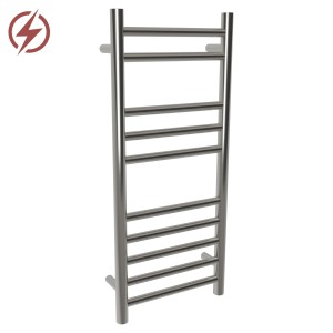 350mm (w) x 800mm (h) Electric Brushed Stainless Steel Towel Rail (Single Heat or Thermostatic Option)