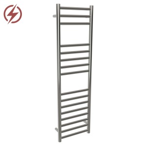 350mm (w) x 1200mm (h) Electric Brushed Stainless Steel Towel Rail (Single Heat or Thermostatic Option)