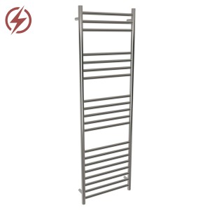 500mm (w) x 1600mm (h) Electric Brushed Stainless Steel Towel Rail (Single Heat or Thermostatic Option)