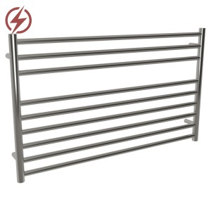 1000mm (w) x 600mm (h) Electric Brushed Stainless Steel Heated Towel Rail (Single Heat or Thermostatic Option)