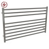1000mm (w) x 600mm (h) Electric Brushed Stainless Steel Heated Towel Rail (Single Heat or Thermostatic Option)