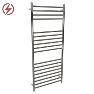600mm (w) x 1400mm (h) Electric Polished Stainless Steel Towel Rail (Single Heat or Thermostatic Option)