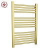 500mm (w) x 800mm (h) Electric Straight Brushed Brass Towel Rail (Single Heat Or Thermostatic Option)