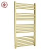 600mm (w) x 1200mm (h) Electric Straight Brushed Brass Towel Rail (Single Heat Or Thermostatic Option)