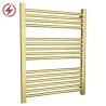 600mm (w) x 800mm (h) Electric Straight Brushed Brass Towel Rail (Single Heat Or Thermostatic Option)