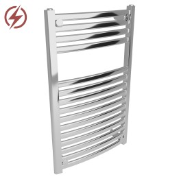 500mm (w) x 800mm (h) Ellipse Chrome Electric Towel Rails