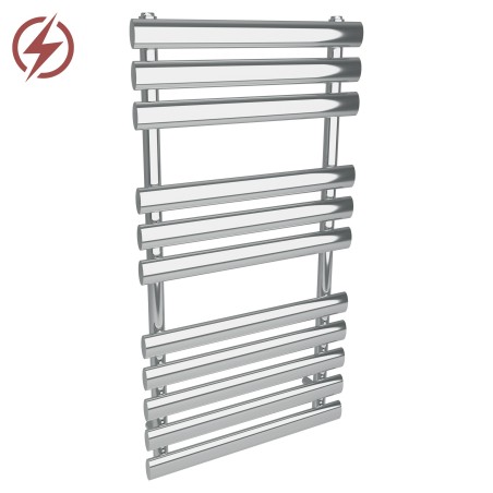 500mm  x 930mm  Electric Brecon Chrome Designer Towel Rail