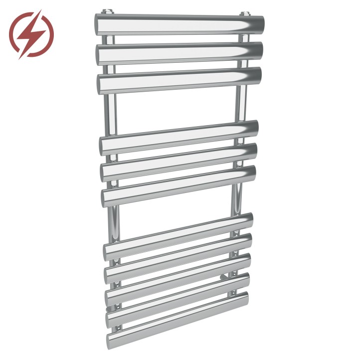 500mm  x 930mm  Electric Brecon Chrome Designer Towel Rail