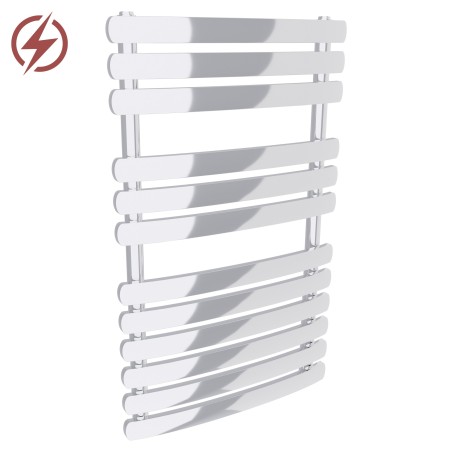 500mm  x 800mm  Castell Electric Chrome Designer Towel Rail