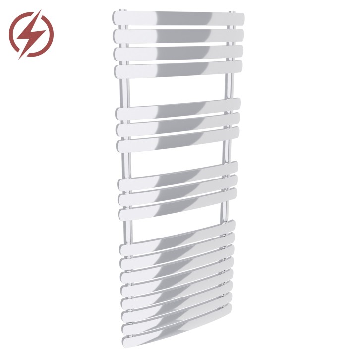 500mm x 1200mm  Castell Electric Chrome Designer Towel Rail