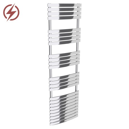 500mm (w) x 1742mm (h) Electric Solar Chrome  Towel Rails