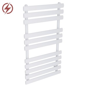 500mm(w) x 930mm(h) Electric Brecon White Oval Tube Towel Rail (Single Heat or Thermostatic Option)