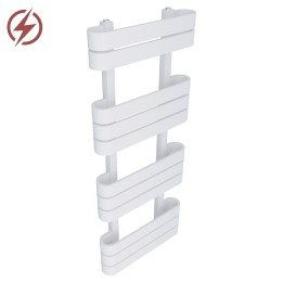500mm x 1200mm Electric Barlo White Designer Electric Towel Rail