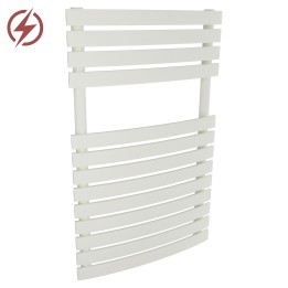 500mm (w) x 788mm (h) Electric Solar White  Towel Rails