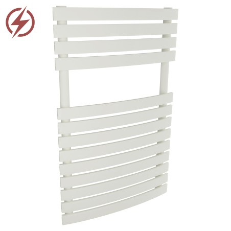 500mm (w) x 788mm (h) Electric Solar White  Towel Rails
