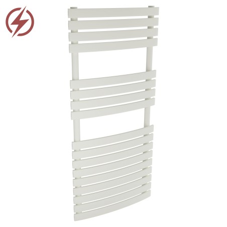 500mm (w) x 1106mm (h) Electric Solar White  Towel Rails