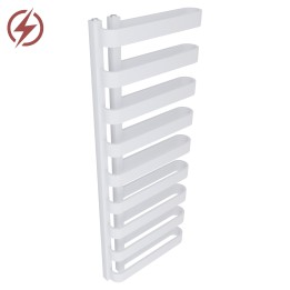 500mm x 1300mm Electric Barlo White Designer Electric Towel Rail