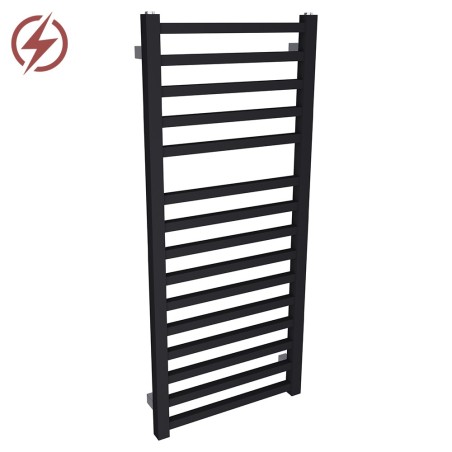 500mm (w) x 1165mm (h) Denbigh Black Electric Towel Rails