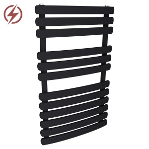 500mm (w) x 800mm (h) Electric Castell Black Towel Rail (Single Heat or Thermostatic Option)