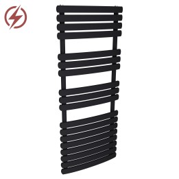 500mm (w) x 1200mm (h) Electric Castell Black Towel Rail