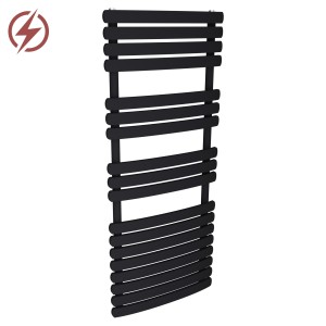 500mm (w) x 1200mm (h) Electric Castell Black Towel Rail (Single Heat or Thermostatic Option)
