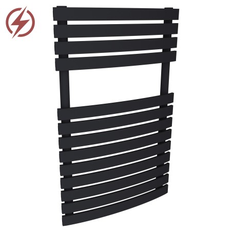 500mm (w) x 788mm (h) Electric Solar Black  Towel Rails