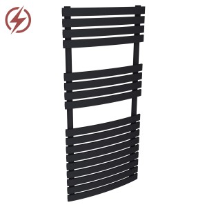 500mm (w) x 1106mm (h) Electric Solar Black Designer Towel Rail (Single Heat or Thermostatic Option)