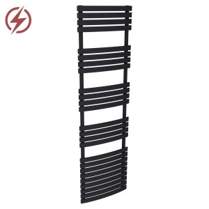 500mm (w) x 1742mm (h) Electric Solar Black Designer Towel Rail (Single Heat or Thermostatic Option)