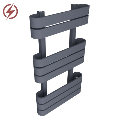 500mm x 850mm Electric Barlo Anthracite Designer Electric Towel Rail