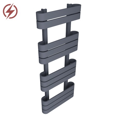 500mm x 1200mm Electric Barlo Anthracite Designer Electric Towel Rail
