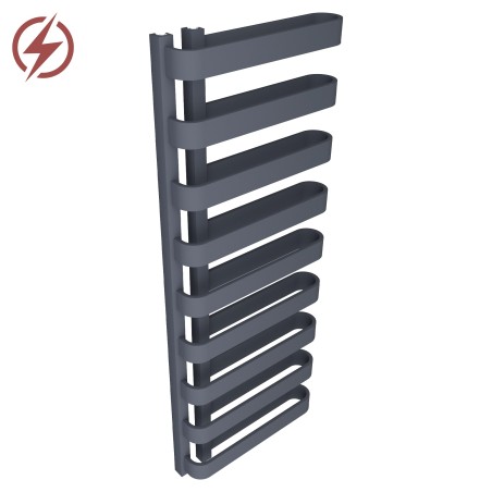500mm x 1300mm Electric Barlo Anthracite Designer Electric Towel Rail