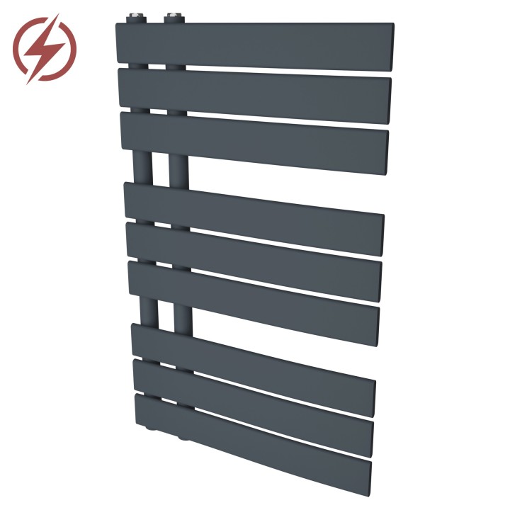 500mm x 800mm Electric Apollo Anthracite Heated Towel Rail