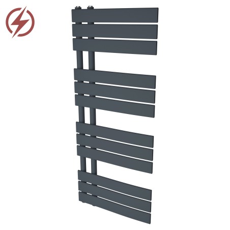 500mm x 1200mm Electric Apollo Anthracite Heated Towel Rail