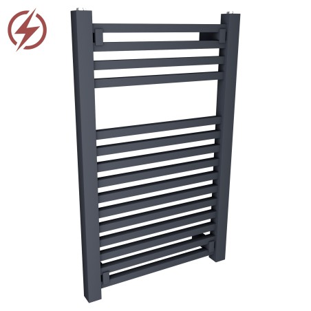 500mm x 800mm Electric Atlas Anthracite Heated Towel Rails