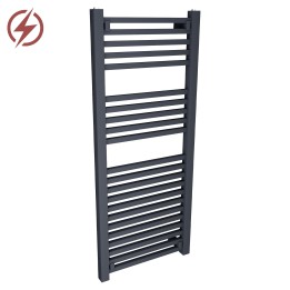 500mm x 1200mm Electric Atlas Anthracite Heated Towel Rails
