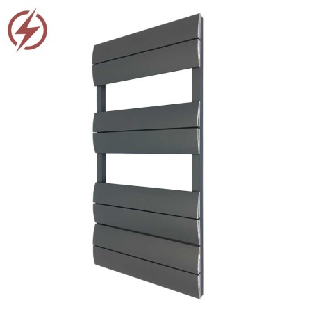 1000mm Electric Wave Anthracite Single Aluminium Towel Rail