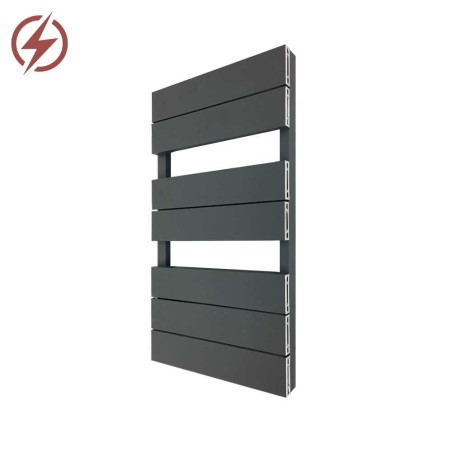 800mm Electric Flow Anthracite Single Aluminium Towel Rails