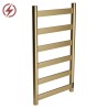 400mm (w) x 700mm (h) Strata Brushed Brass Stainless Steel Flat Bar Dry Electric Towel Rail (In-Built Controller)