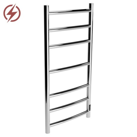 400mm (w) x 800mm (h) Curva Polished Stainless Steel Dry Electric Towel Rail (In-Built Controller)