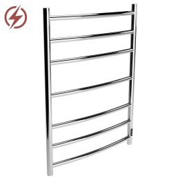 600mm (w) x 800mm (h) Curva Polished Stainless Steel Dry Electric Towel Rail (In-Built Controller)