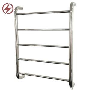 600mm (w) x 700mm (h) Contour Polished Stainless Steel Traditional Dry Electric Towel Rail