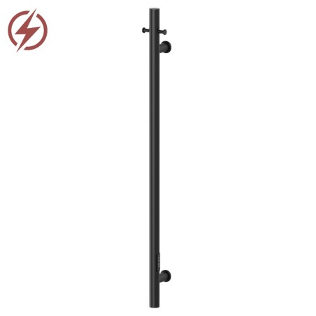 100mm (w) x 1100mm (h) Matt Black Stainless Steel Dry Electric Coat Robe Hanger/Dryer (In-Built Controller)