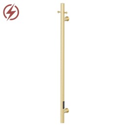 100mm (w) x 1100mm (h) Brushed Brass Stainless Steel Dry Electric Coat Robe Hanger/Dryer (In-Built Controller)