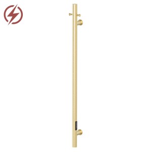 100mm (w) x 1100mm (h) Brushed Brass Stainless Steel Dry Electric Coat Robe Hanger/Dryer (In-Built Controller)