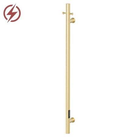 100mm (w) x 1100mm (h) Brushed Brass Stainless Steel Dry Electric Coat Robe Hanger/Dryer (In-Built Controller)