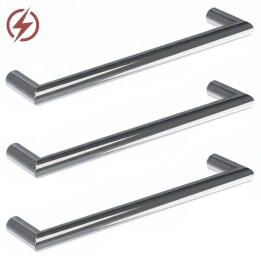 550mm(w) Round Polished Stainless Steel Heated Electric Towel Bars (Pack of 3)