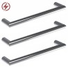 550mm(w) Round Polished Stainless Steel Heated Electric Towel Bars (Pack of 3)