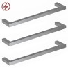 550mm(w) Square Polished Stainless Steel Heated Electric Towel Bars (Pack of 3)