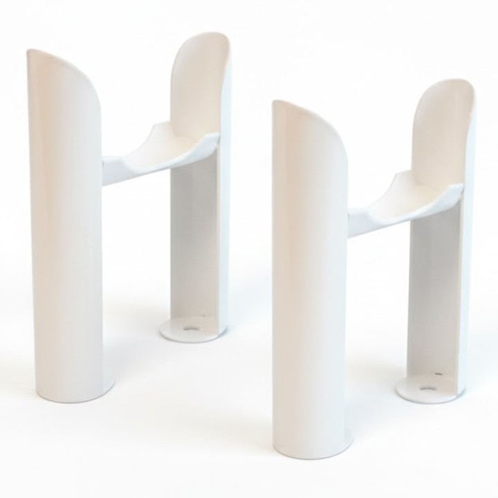 White Slip on Feet (Pair) for Korona Radiator Range