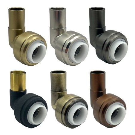 15mm Speedfit to 15mm Compression 90 Degree Angled Fittings (Pair)